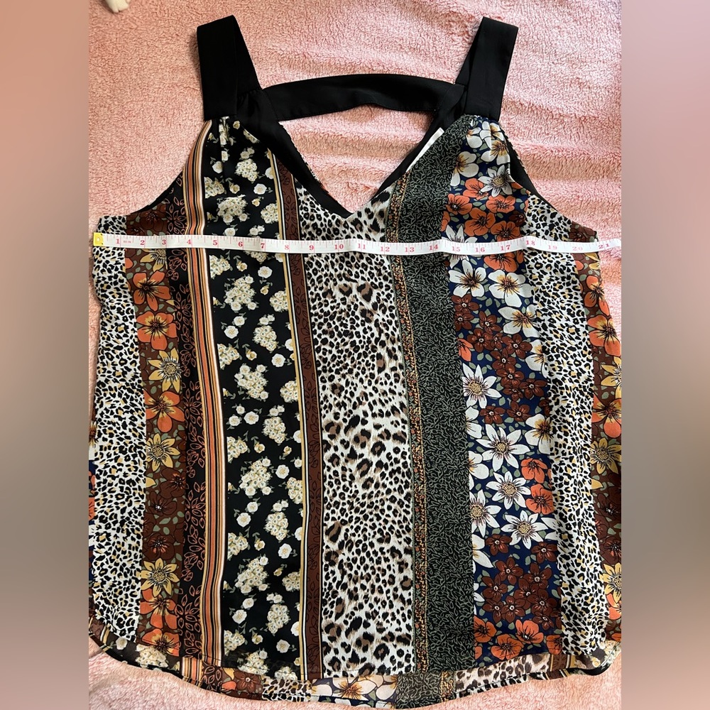 #175 Multi Pattern Tank Top Blouse - image 7
